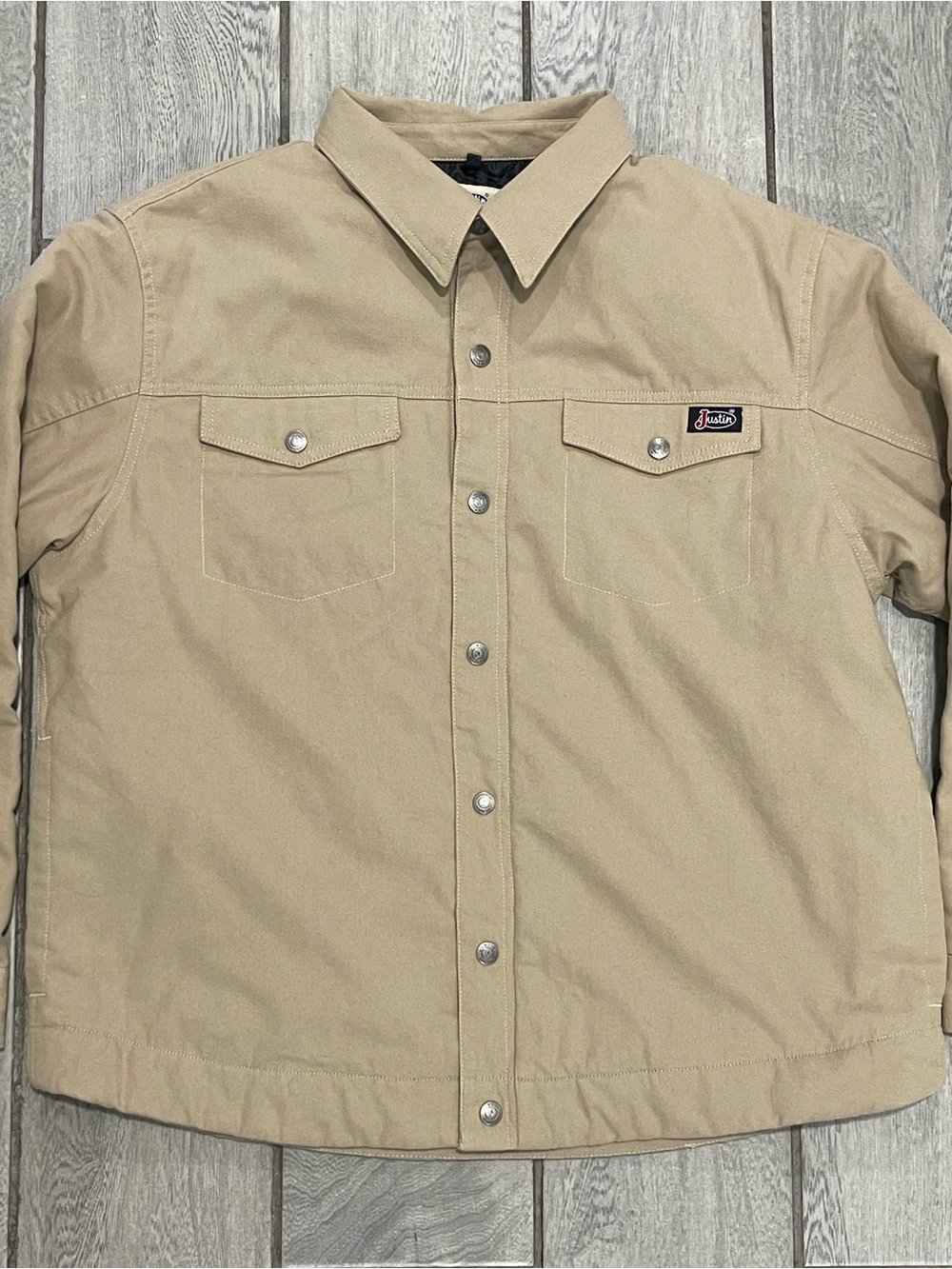 Justin Boots Men's Tan Canvas Shirt Jacket